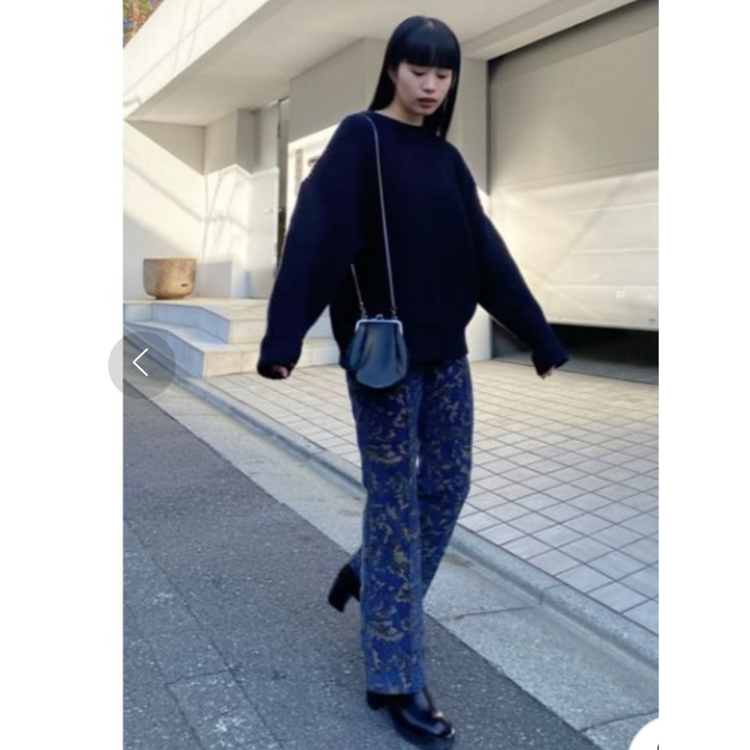 moussy(マウジー)の美品　moussy JACQUARD SLIM FLARE パンツ レディースのパンツ(カジュアルパンツ)の商品写真