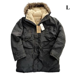 ダブルアールエル(RRL)の22FW 新品 RRL ダブルアールエル ダウン コート ジャケット ファー L(ダウンジャケット)