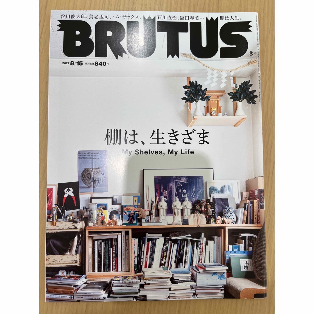 BRUTUS バックナンバー　 2022年8/15 棚はいきざま エンタメ/ホビーの雑誌(アート/エンタメ/ホビー)の商品写真