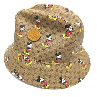 グッチ(Gucci)のグッチ GUCCI DISNEY ミッキーマウス 602978 ミニGG 帽子 ハット GGスプリームキャンバス ブラウン 美品(ハット)