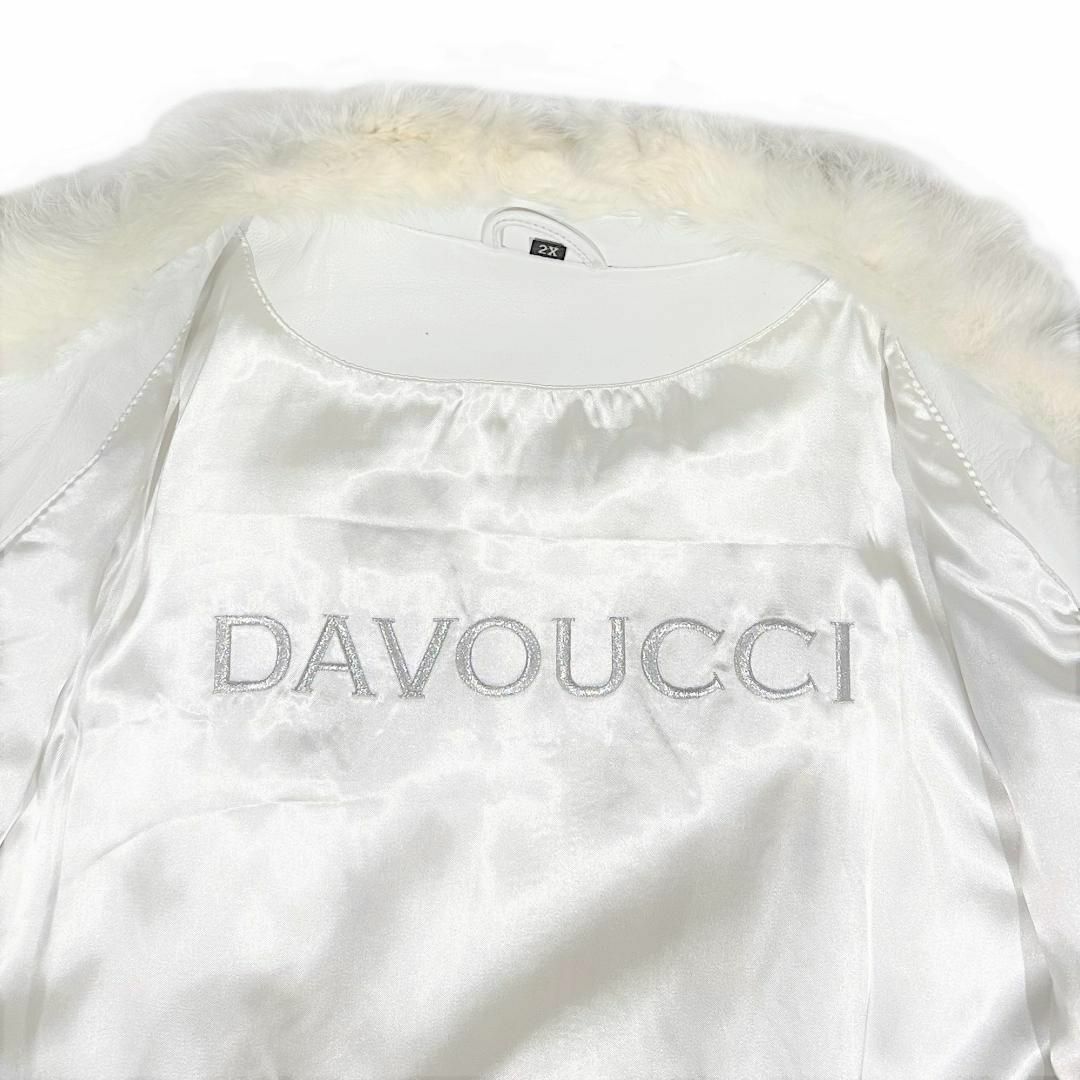 DAVOUCCI(ダヴォッチ)のDavoucci ダボーチ レザー ラビットファー レザー ジャケット XXL メンズのジャケット/アウター(レザージャケット)の商品写真