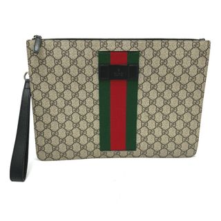 グッチ(Gucci)のグッチ GUCCI 433665 シェリーライン カバン クラッチバッグ GGスプリームキャンバス ベージュ(セカンドバッグ/クラッチバッグ)