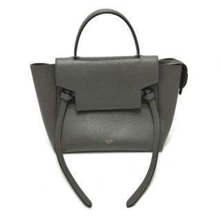 セリーヌ(celine)のセリーヌ CELINE ベルトバッグ マイクロ 189153  ロゴ 2WAY ショルダーバッグ カバン ハンドバッグ レザー グレー(ハンドバッグ)