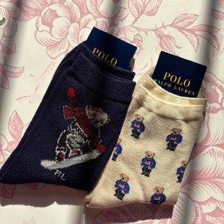 ポロラルフローレン(POLO RALPH LAUREN)のポロ ラルフローレン  レディース 靴下 2足セット！(ソックス)