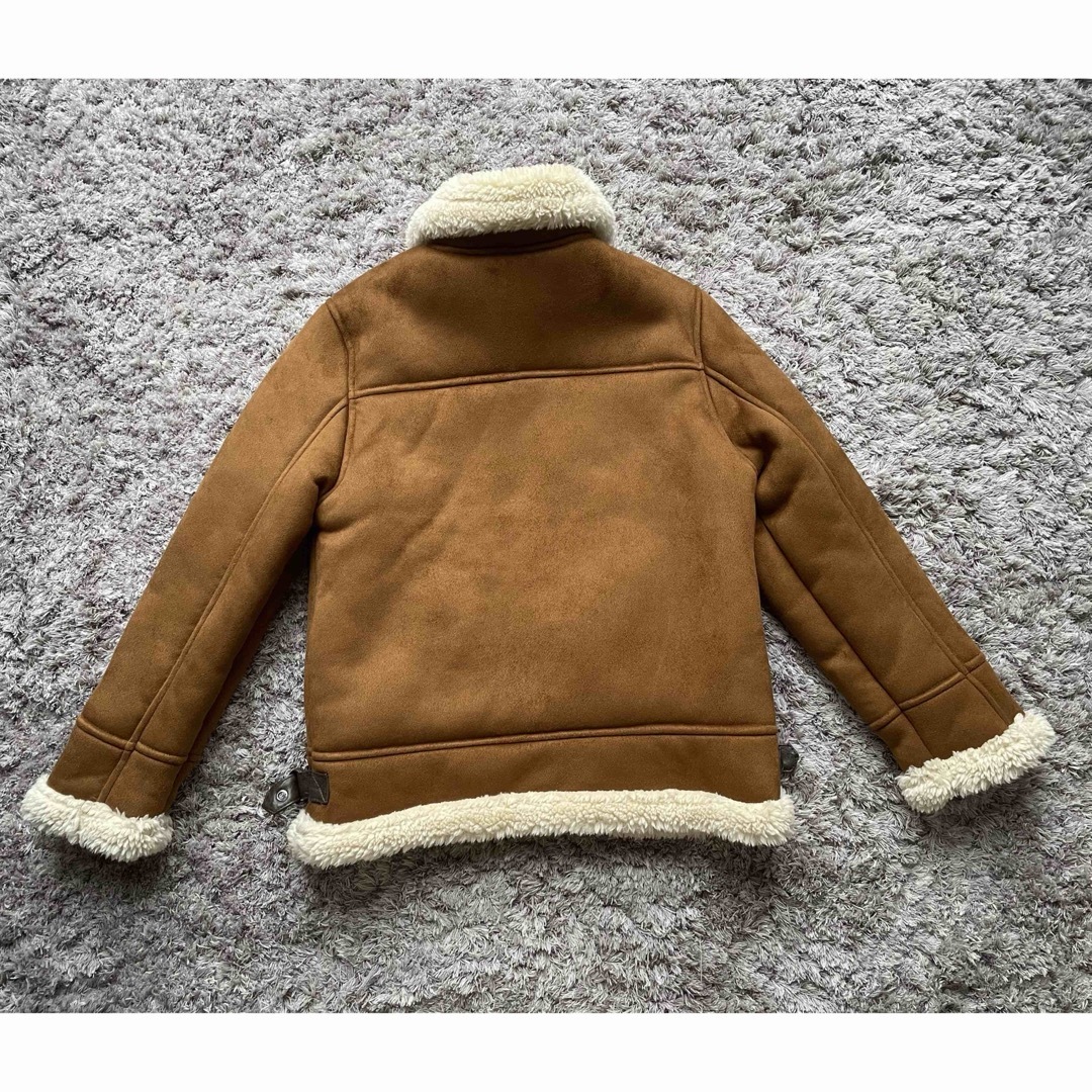 ZARA KIDS(ザラキッズ)のZARAキッズ　レザー風ジャケット　134㎝　ボアジャケット キッズ/ベビー/マタニティのキッズ服男の子用(90cm~)(ジャケット/上着)の商品写真