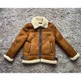 ザラキッズ(ZARA KIDS)のZARAキッズ　レザー風ジャケット　134㎝　ボアジャケット(ジャケット/上着)