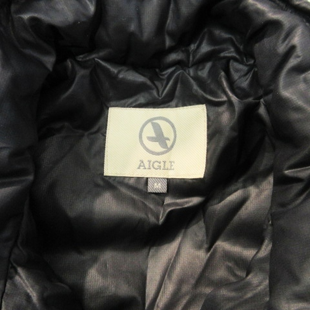 AIGLE(エーグル)のエーグル ダウンジャケット 中綿 ロゴ ワンポイント 黒 ブラック M レディースのジャケット/アウター(ダウンジャケット)の商品写真