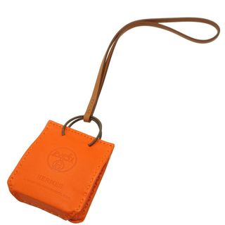 エルメス(Hermes)の新品同様 エルメス サックオランジュ アニューミロ オレンジ  バッグチャーム 0083 【中古】 HERMES(キーホルダー)