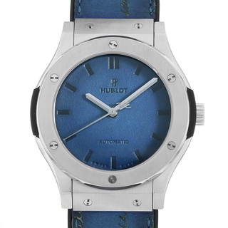 ウブロ(HUBLOT)のウブロ クラシックフュージョン ベルルッティ スクリット オーシャンブルー 511.NX.050B.VR.BER16 メンズ 中古 腕時計(腕時計(アナログ))
