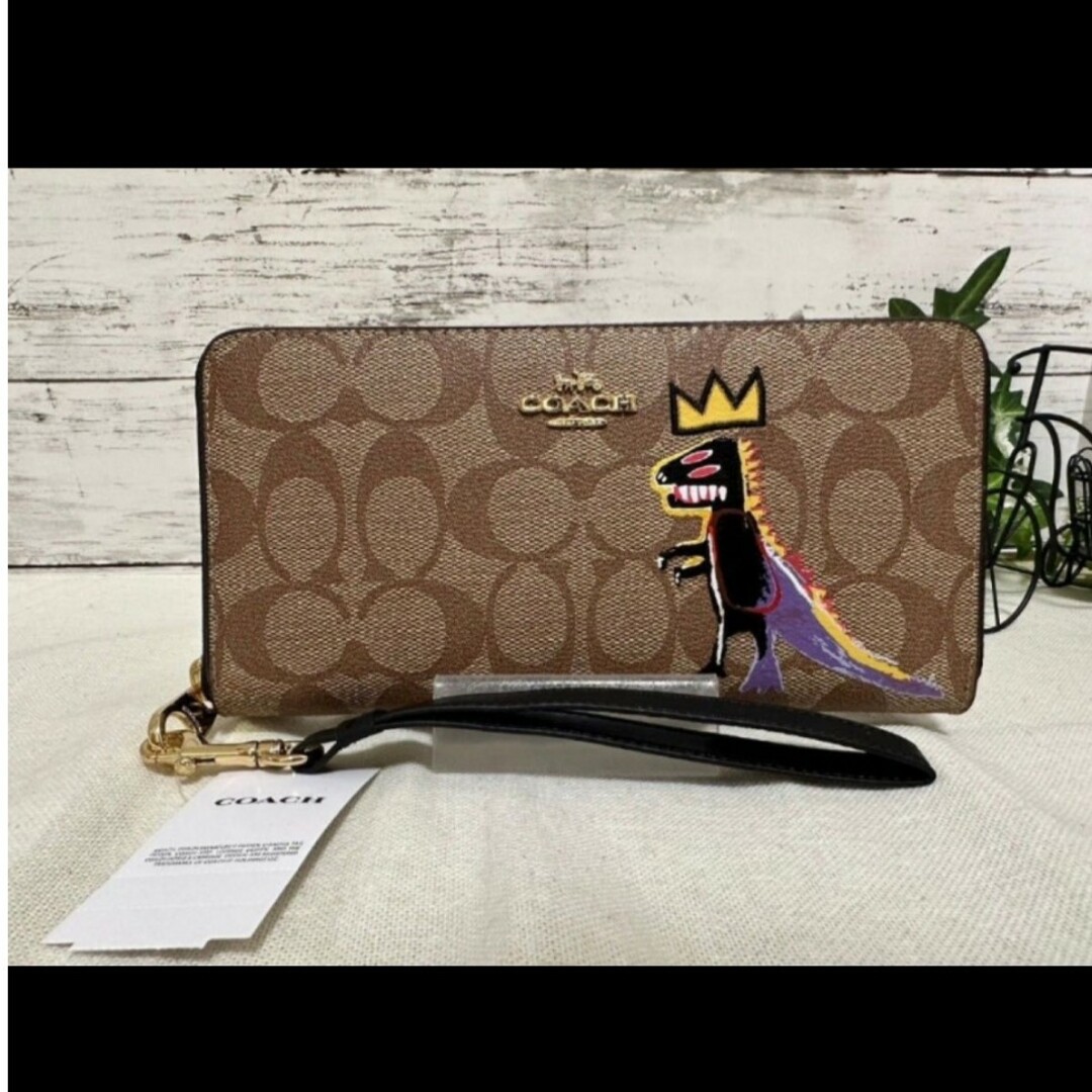 新品　COACH 長財布　シグネチャー　ラウンドファスナー　小銭入れ有