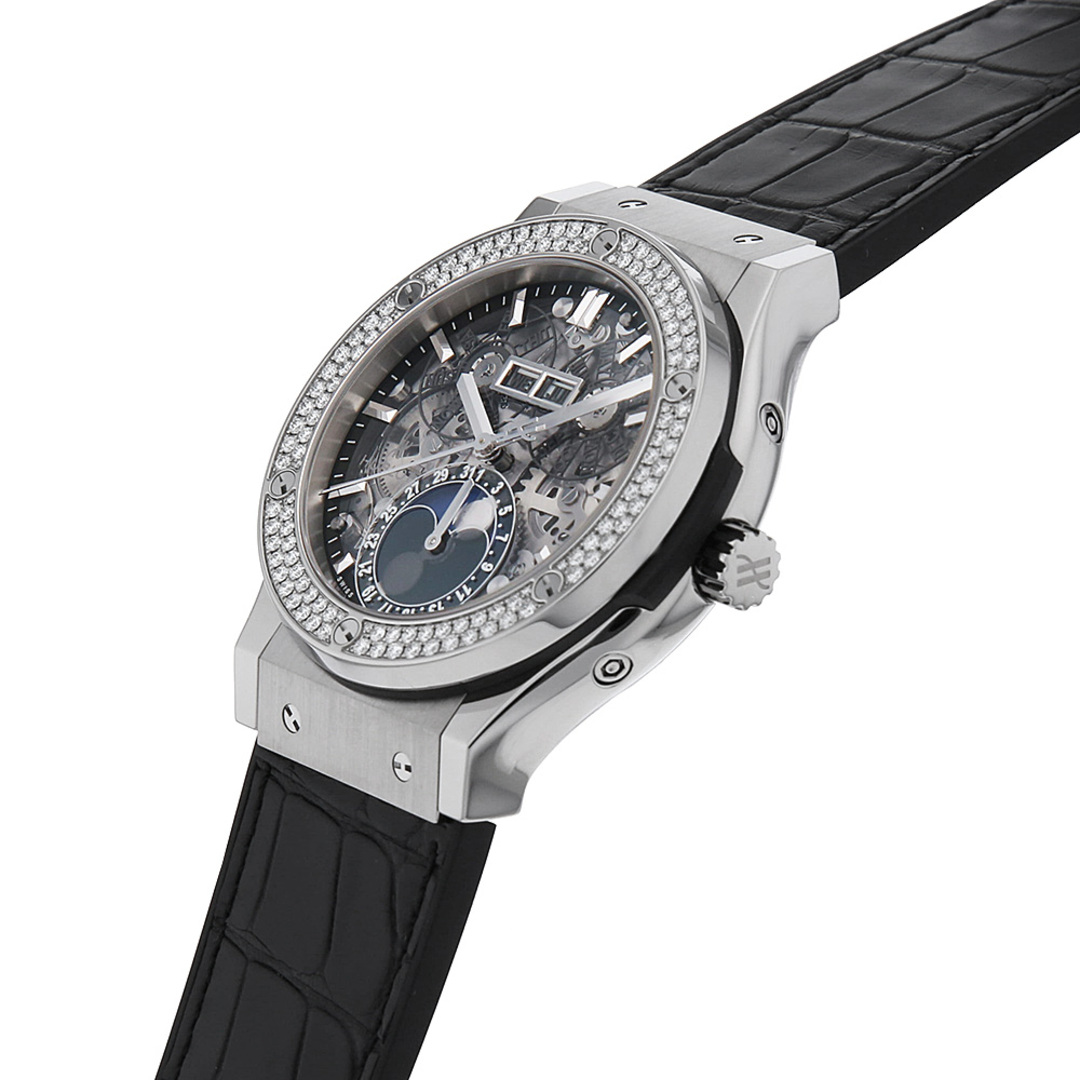 HUBLOT(ウブロ)のウブロ クラシック・フュージョン ムーンフェイズ チタニウム ダイヤモンド 517.NX.0170.LR.1104 メンズ 中古 腕時計 メンズの時計(腕時計(アナログ))の商品写真