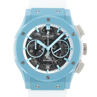 ウブロ(HUBLOT)のウブロ アエロフュージョン クロノグラフ ライトブルーセラミック トミヤスペシャル 限定77本 525.EX.0129.RW.TMY21 メンズ 中古 腕時計(腕時計(アナログ))