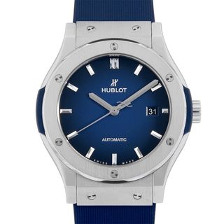 ウブロ(HUBLOT)のウブロ クラシックフュージョン チタニウム ディープブルー 日本限定 542.NX.6670.LR.JPN18 メンズ 中古 腕時計(腕時計(アナログ))