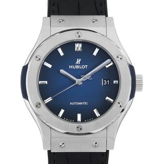 ウブロ(HUBLOT)のウブロ クラシックフュージョン チタニウム ディープブルー 日本限定 542.NX.6670.LR.JPN18 メンズ 中古 腕時計(腕時計(アナログ))