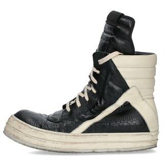 リックオウエンス(Rick Owens)のリックオウエンス  GEOBASKET/ジオバスケット ジオバスケットアリゲーターレザーハイカットスニーカー メンズ 43(スニーカー)