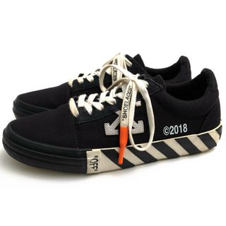 オフホワイト(OFF-WHITE)のオフホワイト／Off-White シューズ スニーカー 靴 ローカット メンズ 男性 男性用コットン 綿 キャンバス ブラック 黒  Vulcanized Striped Low Top Sneaker バルカナイズド ストライプド ロウ トップ ストライプ(スニーカー)