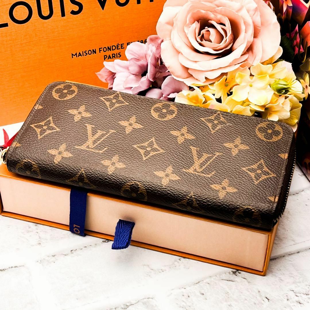 LOUIS VUITTON(ルイヴィトン)の美品✨　ルイヴィトン　長財布　モノグラム　ポルトフォイユ　クレマンス　フューシャ レディースのファッション小物(財布)の商品写真