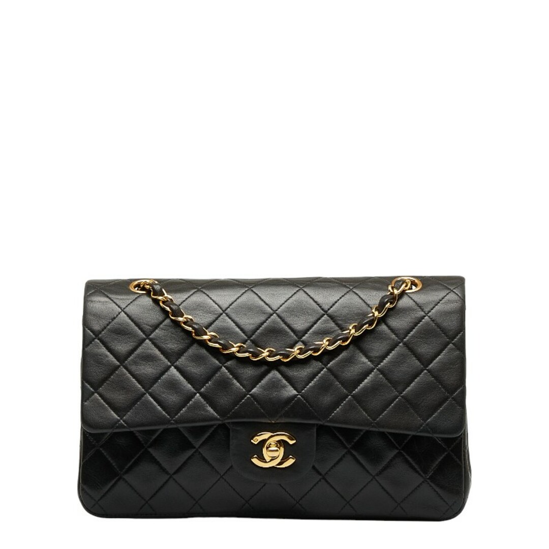 約42cm開閉式シャネル マトラッセ25 ダブルフラップ チェーン ショルダーバッグ レザー レディース CHANEL 【214-30688】