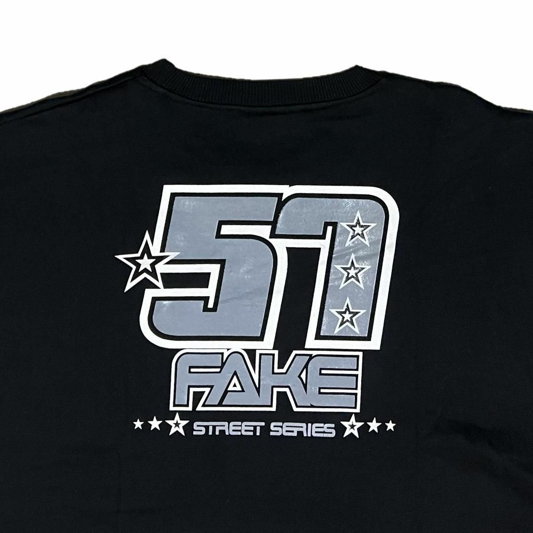 57FAKE(フィフティセブンフェイク)の57 FAKE ブランドロゴプリント 長袖 トレーナー XXL メンズのトップス(スウェット)の商品写真