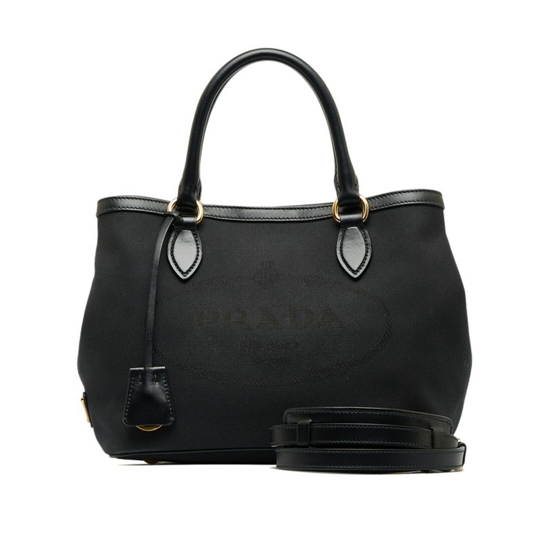 プラダ ロゴジャガード ハンドバッグ ショルダーバッグ 2WAY 1BA172 キャンバス レディース PRADA 【222-31250】約10cmショルダー高さ