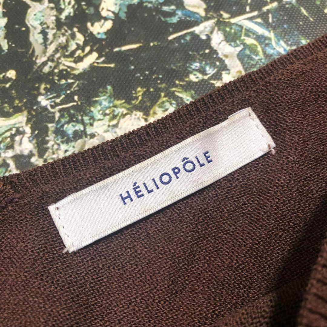 heliopole(エリオポール)の【美品】エリオポール-heliopole-ドロップショルダーオープンネックニット レディースのトップス(ニット/セーター)の商品写真