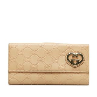 Gucci - グッチ GGシマ ラブリーハート 長財布 245723 レザー 