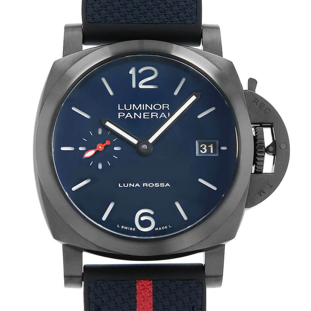 PANERAI(パネライ)のパネライ ルミノール クアランタ スティール DLC ルナ・ロッサ 1500本限定 PAM01408 Z番 メンズ 中古 腕時計 メンズの時計(腕時計(アナログ))の商品写真