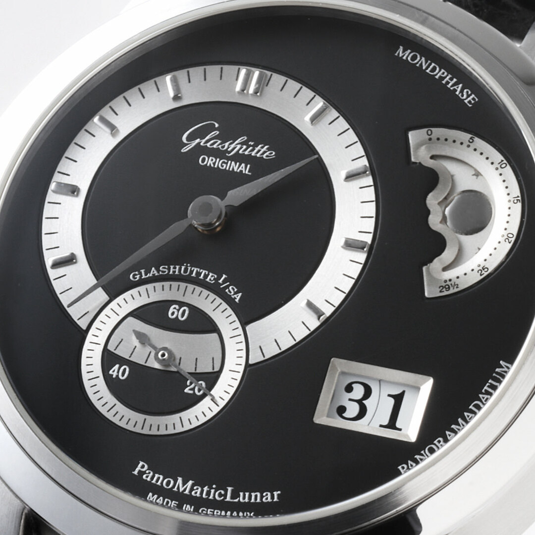 Glashutte Original(グラスヒュッテオリジナル)のグラスヒュッテオリジナル パノマティック ルナ プラチナ 200本限定 90-02-03-03-04 メンズ 中古 腕時計 メンズの時計(腕時計(アナログ))の商品写真