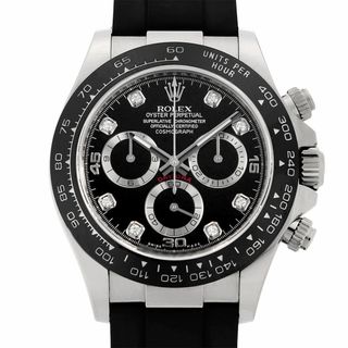 ロレックス(ROLEX)のロレックス コスモグラフ デイトナ 8Pダイヤ 116519LNG ブラック ランダム番 メンズ 中古 腕時計(腕時計(アナログ))