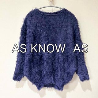 アズノゥアズピンキー(AS KNOW AS PINKY)の【超美品】モモンガトップス ニット AS KNOW AS(ニット/セーター)