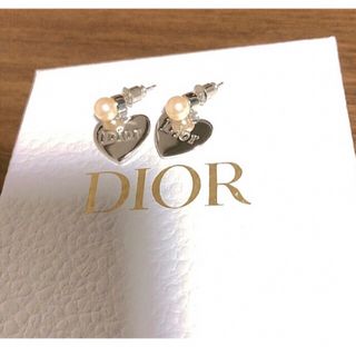 クリスチャンディオール(Christian Dior)のDior 人気ピアス ハート パール上品 シルバー silver (ピアス)