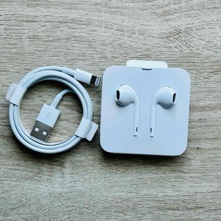 アップル(Apple)のApple純正 iphone イヤホン USBケーブル　ライトニング端子(ヘッドフォン/イヤフォン)