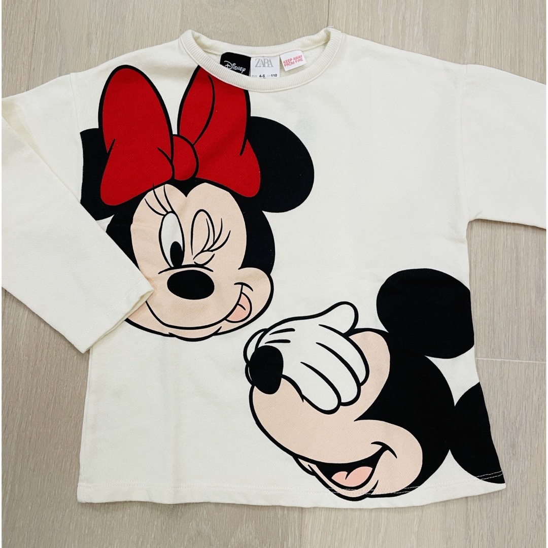 ZARA KIDS(ザラキッズ)のザラ ベビー ディズニー ミッキー ミニー 長袖 Tシャツ キッズ/ベビー/マタニティのキッズ服男の子用(90cm~)(Tシャツ/カットソー)の商品写真