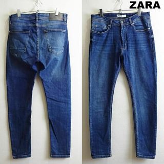 ザラ(ZARA)のZARA MAN　スキニーデニム　W80cm　強ストレッチ　藍青　モロッコ製(デニム/ジーンズ)