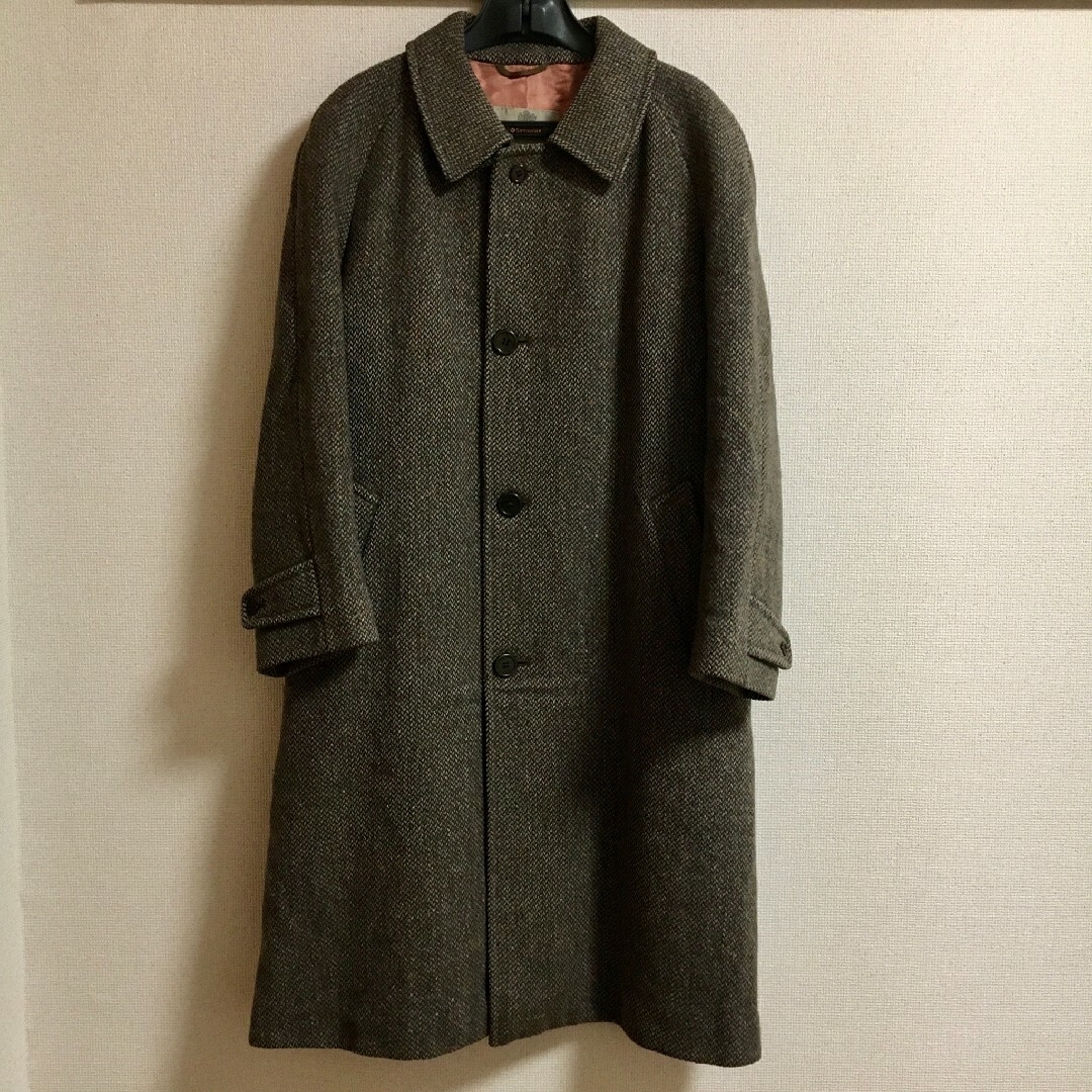 Aquascutum カナダ製 ステンカラーコート ネップ アクアスキュータム Aquascutum カナダ製 ステンカラーコート ネップ アクアスキュータム