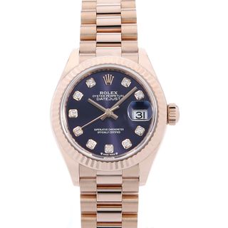 ロレックス(ROLEX)のロレックス レディ デイトジャスト 10Pダイヤ 279175G オーベルジーヌ ランダム番 レディース 中古 腕時計(腕時計)