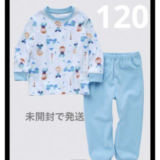 ユニクロ(UNIQLO)の新品未開封 ユニクロ ディズニー キディア パジャマ 120 エルサ アナ(パジャマ)