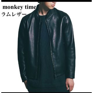 ビューティアンドユースユナイテッドアローズ(BEAUTY&YOUTH UNITED ARROWS)のモンキータイム　ライダースジャケット　ラムレザー　シングル(ライダースジャケット)