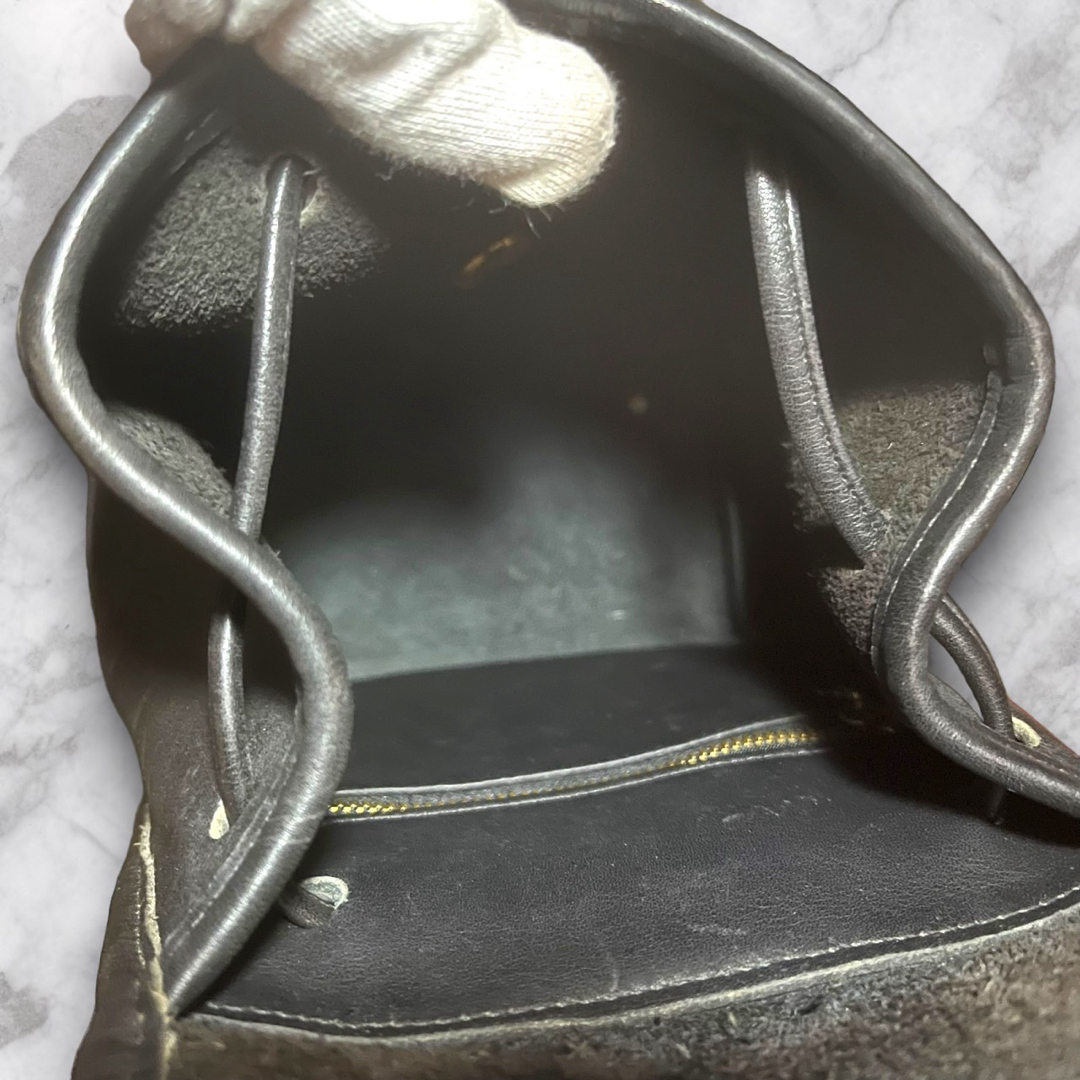 COACH(コーチ)の【美品】オールドコーチ　ミニリュックサック　ターンロック　レザー　ブラック レディースのバッグ(リュック/バックパック)の商品写真