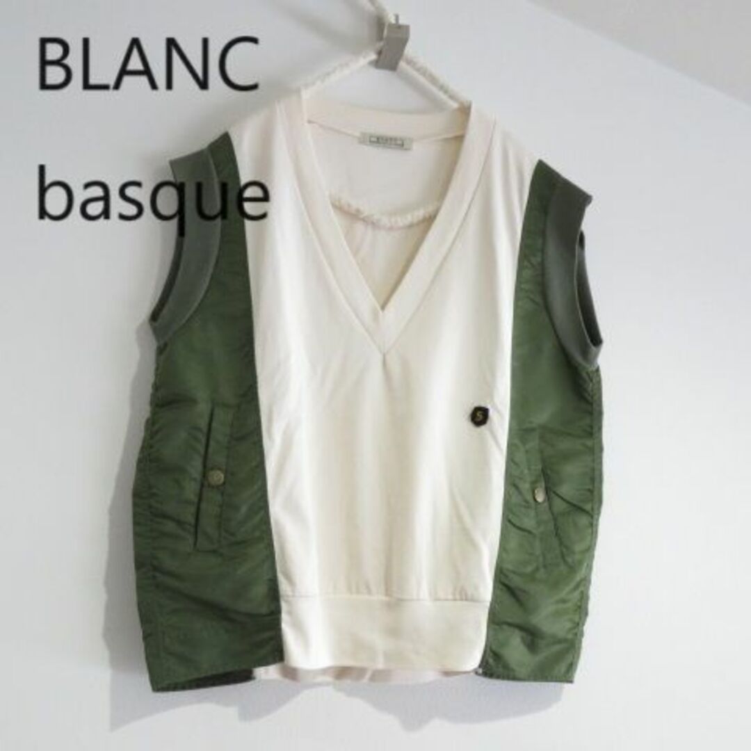新品 BLANC basque　ブランバスク　ARMY アーミージャンパーベストTシャツ(半袖/袖なし)