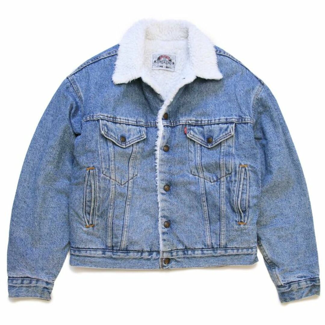 Levi's(リーバイス)の90s USA製 Levi'sリーバイス 70609 ボアライナー デニムジャケット 4ポケット S★オールド ビンテージ ボアジャケット 裏ボア トラッカー メンズのジャケット/アウター(Gジャン/デニムジャケット)の商品写真