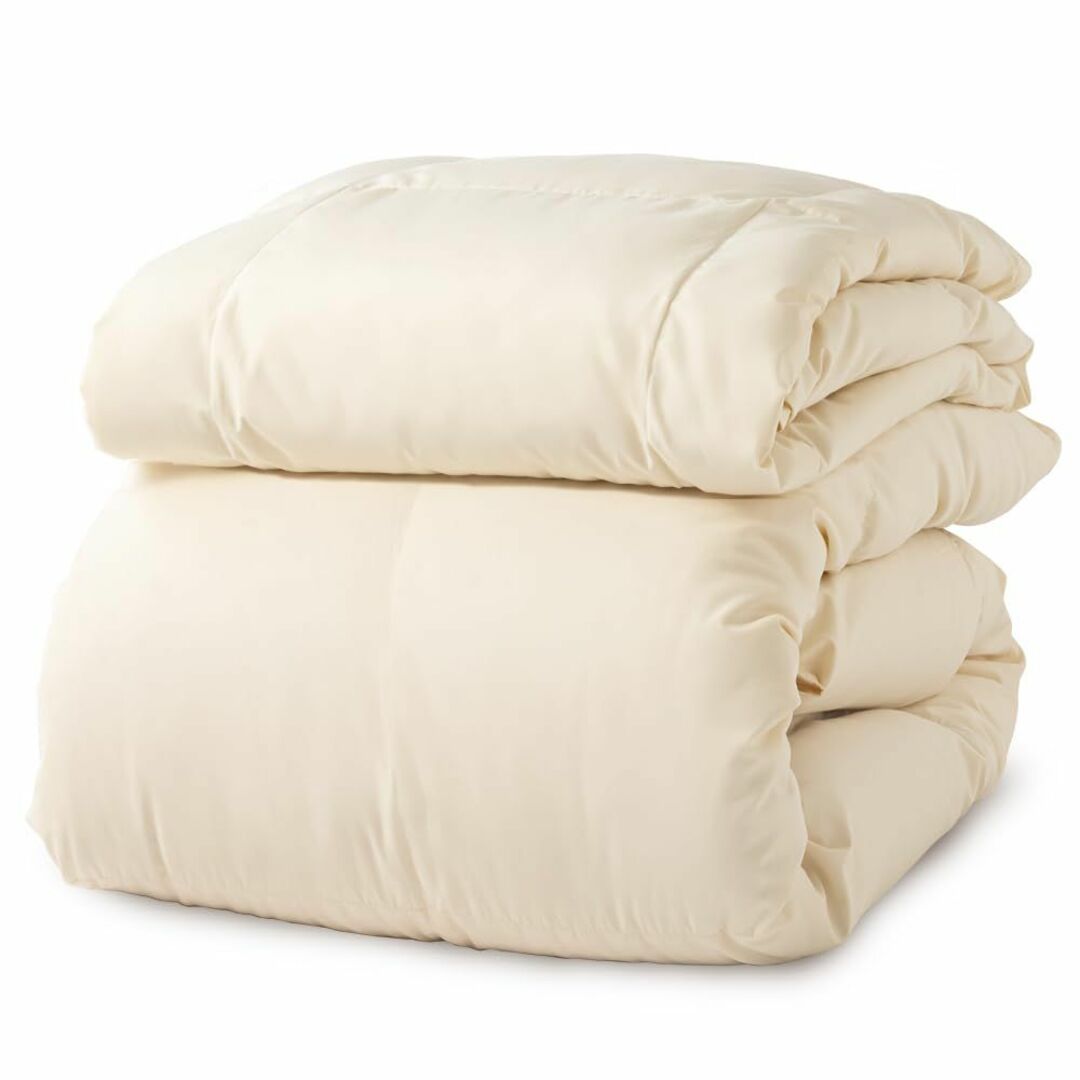【数量限定】アイリスプラザ 羽毛布団 掛け布団×2枚合わせ ホワイトダックダウン約24kg材質