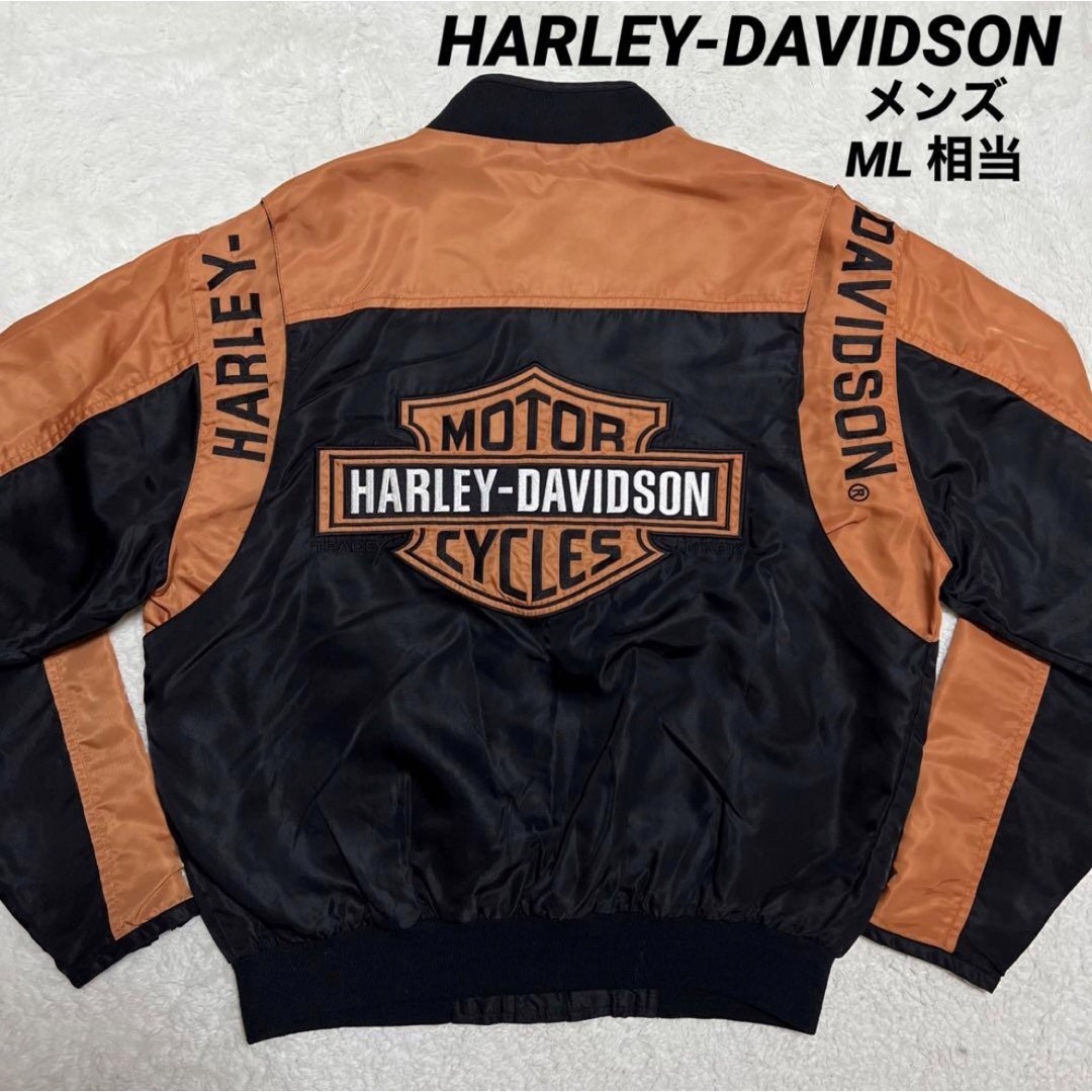 ソースコード HARLEY-DAVIDSON ブルゾン ライダースジャケット　メンズML相当