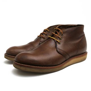 レッドウィング(REDWING)のレッドウィング／RED WING チャッカブーツ シューズ 靴 メンズ 男性 男性用レザー 革 本革 ブラウン 茶  8596 WORK CHUKKA ワークチャッカ プレーントゥ グッドイヤーウェルト製法(ブーツ)