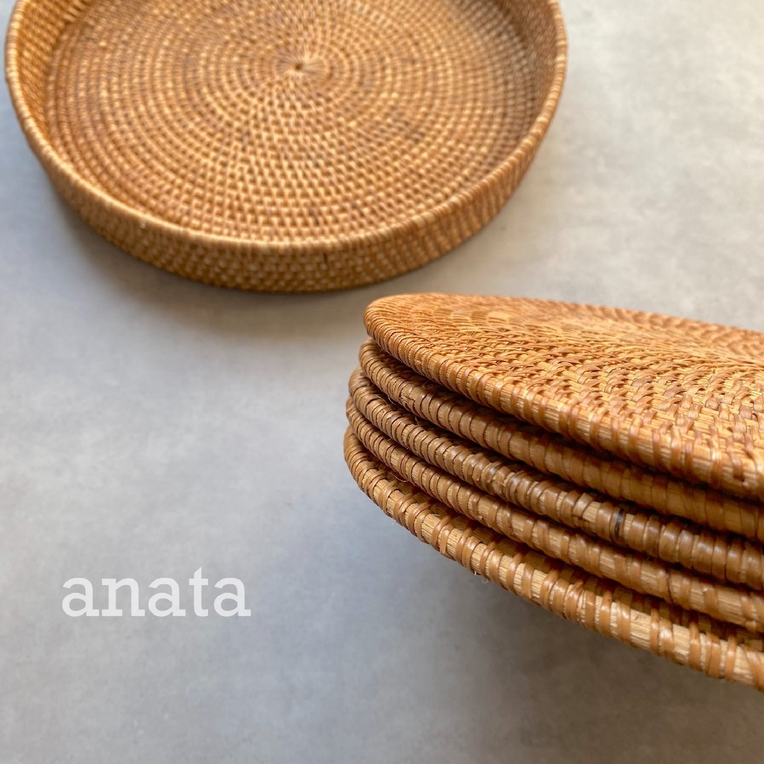 未使用品 バリ島伝統工芸品 アタ ランチョンマット 4枚 テーブルウェア
