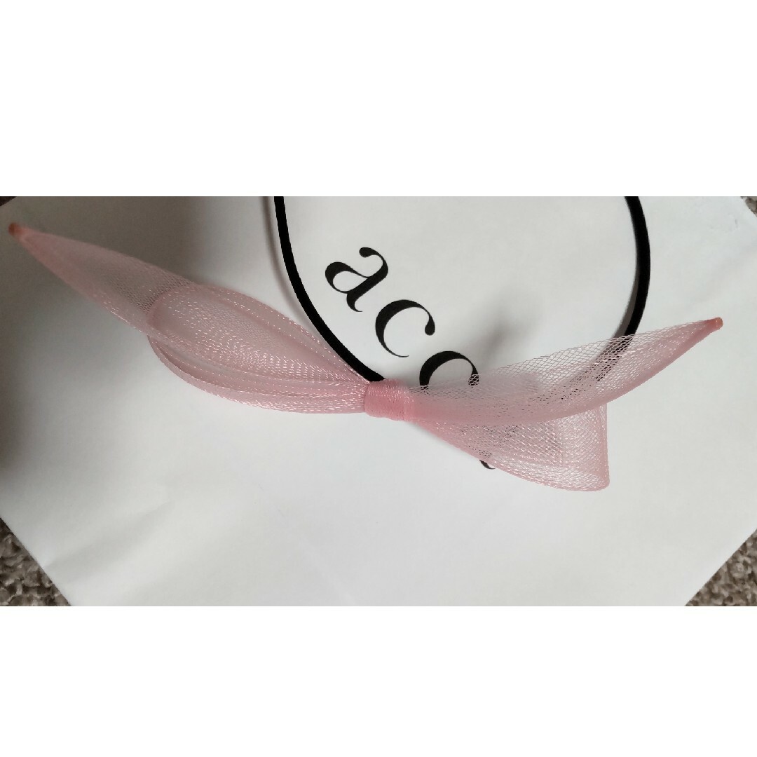 acca(アッカ)のacca　ヘアアクセサリー　カチューシャ　リボン　ピンク レディースのヘアアクセサリー(カチューシャ)の商品写真