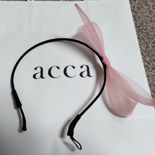 アッカ(acca)のacca　ヘアアクセサリー　カチューシャ　リボン　ピンク(カチューシャ)