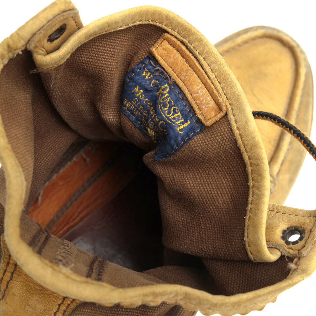 RUSSELL MOCCASIN(ラッセルモカシン)のラッセルモカシン／Russell Moccasin ワークブーツ シューズ 靴 メンズ 男性 男性用コットン 綿 キャンバス レザー 革 ベージュ  SAFARI BOOT PH サファリ ハンティングブーツ モカシン Vibramソール メンズの靴/シューズ(スリッポン/モカシン)の商品写真