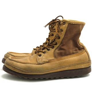 ラッセルモカシン(RUSSELL MOCCASIN)のラッセルモカシン／Russell Moccasin ワークブーツ シューズ 靴 メンズ 男性 男性用コットン 綿 キャンバス レザー 革 ベージュ  SAFARI BOOT PH サファリ ハンティングブーツ モカシン Vibramソール(スリッポン/モカシン)