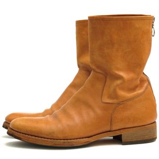 サク／SAK バックジップブーツ シューズ 靴 メンズ 男性 男性用レザー 革 本革 ブラウン 茶  Back Zip Boots Vachetta Leather Natural プレーントゥ(ブーツ)